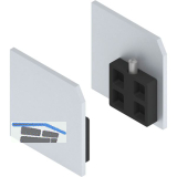 SOLIDO 100 Abdeckkappen-Set zu Wand-Montageprofil silber eloxiert