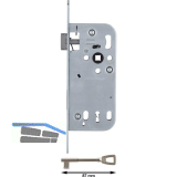 SOLIDO Einstemmschloss 300 BB,DM 50, Nuss 8,5, eckig,Stahl verzinkt