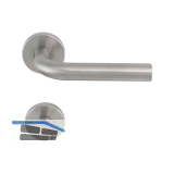 SOLIDO Dr�ckergarnitur DUBLIN - auf Rosette WC, 38 - 45, Edelstahl matt FH