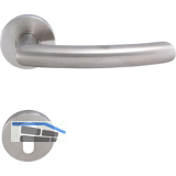 SOLIDO Dr�ckergarnitur HELSINKI - auf Rosette PZ, 38 - 45, Edelstahl matt