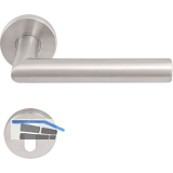 SOLIDO Dr�ckergarnitur NORWEGEN - auf Rosette PZ, 38 - 45, Edelstahl matt