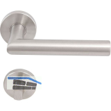 SOLIDO FH-Dr�ckergarnitur NORWEGEN - auf Rosette WC, 38 - 45, Edelstahl matt