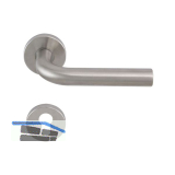 SOLIDO Dr�ckergarnitur DUBLIN - auf Rosette PZ, 38 - 45, Edelstahl matt FH