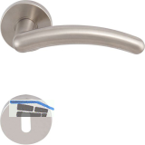 SOLIDO Dr�ckergarnitur GENF - auf Rosette BB, vernickelt matt