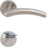 SOLIDO Dr�ckergarnitur GENF - auf Rosette WC, vernickelt matt