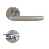 SOLIDO Dr�ckergarnitur PRAG - auf Rosette BB, vernickelt matt