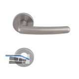 SOLIDO Dr�ckergarnitur PRAG - auf Rosette PZ, vernickelt matt