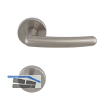 SOLIDO Dr�ckergarnitur PRAG - auf Rosette WC, vernickelt matt