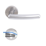 SOLIDO Dr�ckergarnitur PRAG - auf Rosette PZ, verchromt, EI-30 FH
