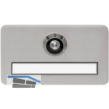 SOLIDO Namensschild m. T�rgucker S, 120x70x6, Linse 170�, Edelstahl matt