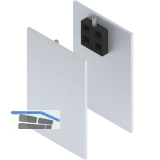 SOLIDO 100 Abdeckkappen Seitenteilprofil Glas silber eloxiert