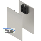 SOLIDO 100 Abdeckkappen Seitenteilprofil Glas Edelstahl-Effekt