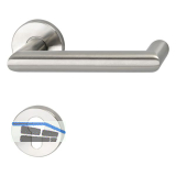 SOLIDO Dr�ckergarnitur SYLT - auf Rosette PZ, 38 - 45, Edelstahl matt