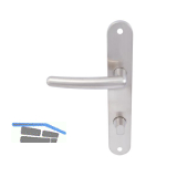 MARCHESI Dr�ckergarnitur PRAG - auf Schild WC 90, links, vernickelt matt