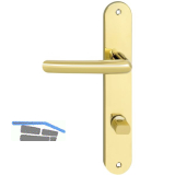 MARCHESI Dr�ckergarnitur PRAG - auf Schild WC 90, links, messingf�rbig PVD