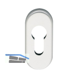 Zylinderrosette PZ, 70 x 33 x 7 mm, Aluminium silber eloxiert