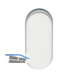 Blindrosette BL, 70 x 33 x 7 mm, Aluminium silber eloxiert