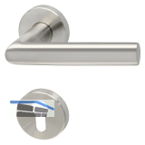 SOLIDO Dr�ckergarnitur VADUZ - auf Rosette PZ, 38 - 45, Edelstahl matt