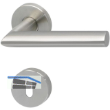 SOLIDO Dr�ckergarnitur GLASGOW - auf Rosette BB, 38 - 45, Edelstahl matt