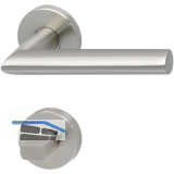 SOLIDO Dr�ckergarnitur GLASGOW - auf Rosette WC, 38 - 45, Edelstahl matt FH