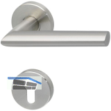 SOLIDO Dr�ckergarnitur GLASGOW - auf Rosette PZ, 38 - 45, Edelstahl matt FH