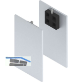 SOLIDO 100/HELM Abdeckkappen-Set Technikblende Abstandsprofil 15 silber eloxiert