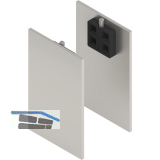 SOLIDO 100/HELM Abdeckkappen-Set Technikblende Abstandsprofil 15 Edelstahl