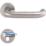 SOLIDO FH-Dr�ckergarnitur TALIN - auf Rosette PZ, 35 - 45, VK9, Edelstahl matt