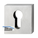 SOLIDO Zylinderrosette au�en, eckig 52 x 52 x 12, ohne Kzs., Edelst. matt