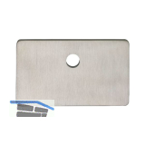 SOLIDO Namensschild ohne Spion u. Namensleiste, 120x70x6 mm, Edelstahl matt