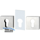 SOLIDO SH-Rosettenpaar eckig, RC2, PZ, ohne Kernziehschutz, I-10mm A-12mm ER