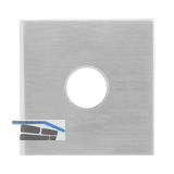 SOLIDO Dr�ckerrosette flach eckig, Edelstahl matt