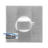 SOLIDO WC-Rosette flach eckig, Edelstahl matt