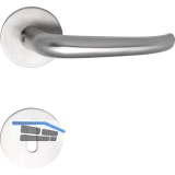 SOLIDO Dr�ckergarnitur BELFAST - auf Flachrosette, rund BB, Edelstahl matt