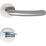 SOLIDO Dr�ckergarnitur HELSINKI - auf Flachrosette, rund WC, Edelstahl matt