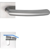 SOLIDO Dr�ckergarnitur HELSINKI - auf Flachrosette, eckig PZ, Edelstahl matt