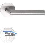 SOLIDO Dr�ckergarnitur NORWEGEN - auf Flachrosette, rund PZ, Edelstahl matt