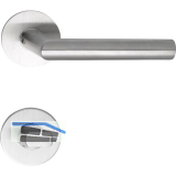 SOLIDO Dr�ckergarnitur NORWEGEN - auf Flachrosette, rund WC, Edelstahl matt