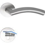 SOLIDO Dr�ckergarnitur OSLO - auf Flachrosette, rund PZ, Edelstahl matt