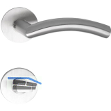 SOLIDO Dr�ckergarnitur OSLO - auf Flachrosette, rund WC, Edelstahl matt