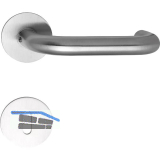 SOLIDO Dr�ckergarnitur TALIN - auf Flachrosette, rund BB, Edelstahl matt