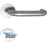 SOLIDO Dr�ckergarnitur TALIN - auf Flachrosette, rund PZ, Edelstahl matt