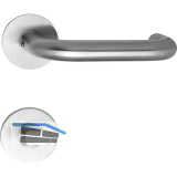 SOLIDO Dr�ckergarnitur TALIN - auf Flachrosette, rund WC, Edelstahl matt