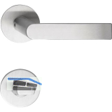 SOLIDO Dr�ckergarnitur DOVER - auf Flachrosette, rund WC, Edelstahl matt