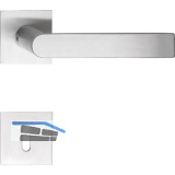 SOLIDO Dr�ckergarnitur DOVER - auf Flachrosette, eckig BB, Edelstahl matt