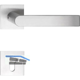 SOLIDO Dr�ckergarnitur DOVER - auf Flachrosette, eckig PZ, Edelstahl matt