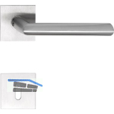 SOLIDO Dr�ckergarnitur GLASGOW - auf Flachrosette, eckig BB, Edelstahl matt