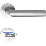 SOLIDO Dr�ckergarnitur VADUZ - auf Flachrosette, rund PZ, Edelstahl matt