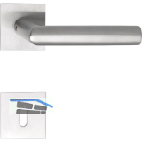 SOLIDO Dr�ckergarnitur VADUZ - auf Flachrosette, eckig BB, Edelstahl matt