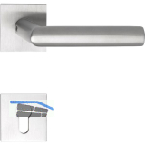 SOLIDO Dr�ckergarnitur VADUZ - auf Flachrosette, eckig PZ, Edelstahl matt